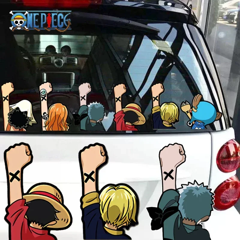 Car Accessories Japan - Anime One Piece Car Sticker Cartoon