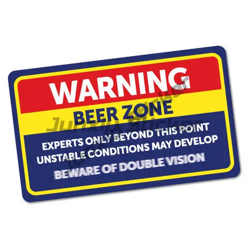 Warning Beer Zone Sticker and  - Car Accessories Zone review and price