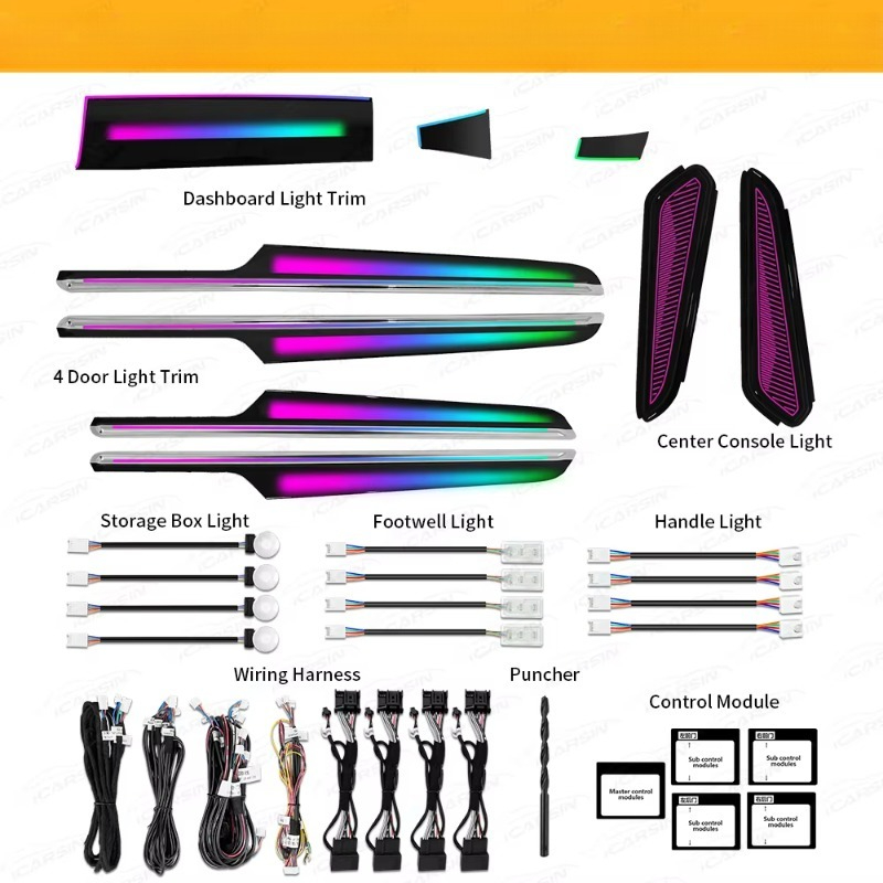 64 Color RGB Dynamic Atmospher - Car Accessories Light review and price